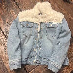 7 For All Mankind Denim Fleece Toddler Jacket 4T
